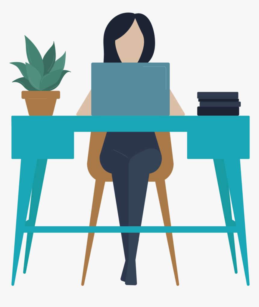 Erin Working At Desk, HD Png Download, Free Download