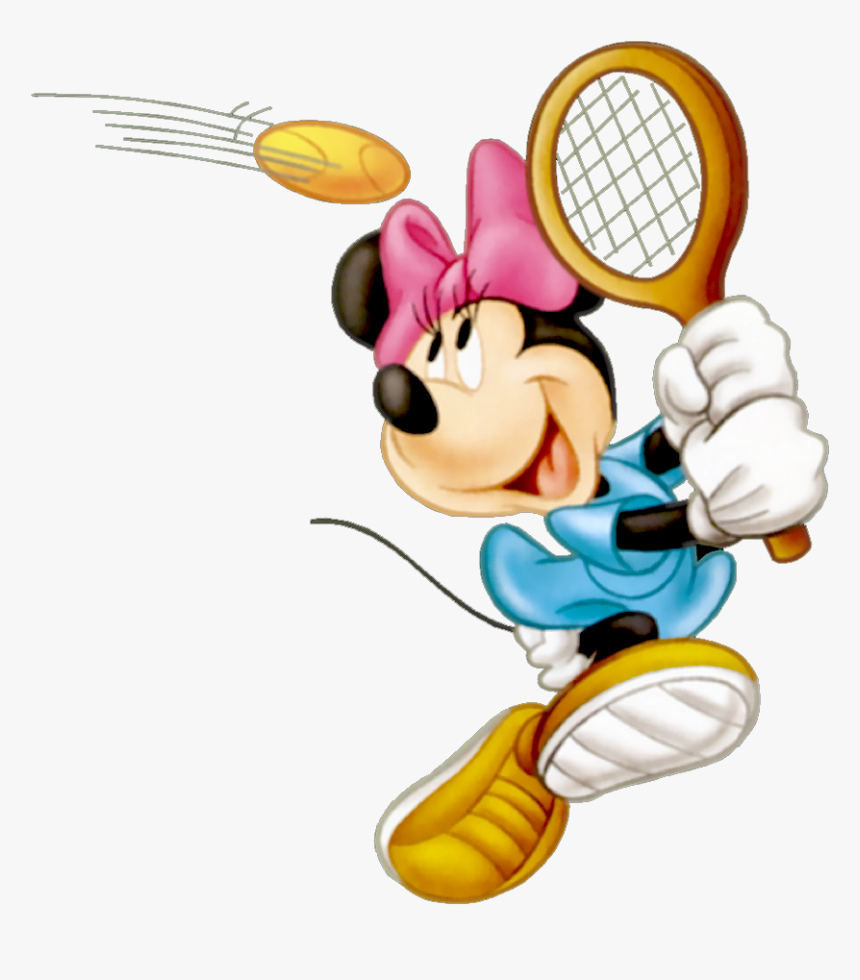 Minnie Tennis Disney Mickey, Mice, Minnie Mouse, Watercolour, - Minnie Mouse Tenis, HD Png Download, Free Download