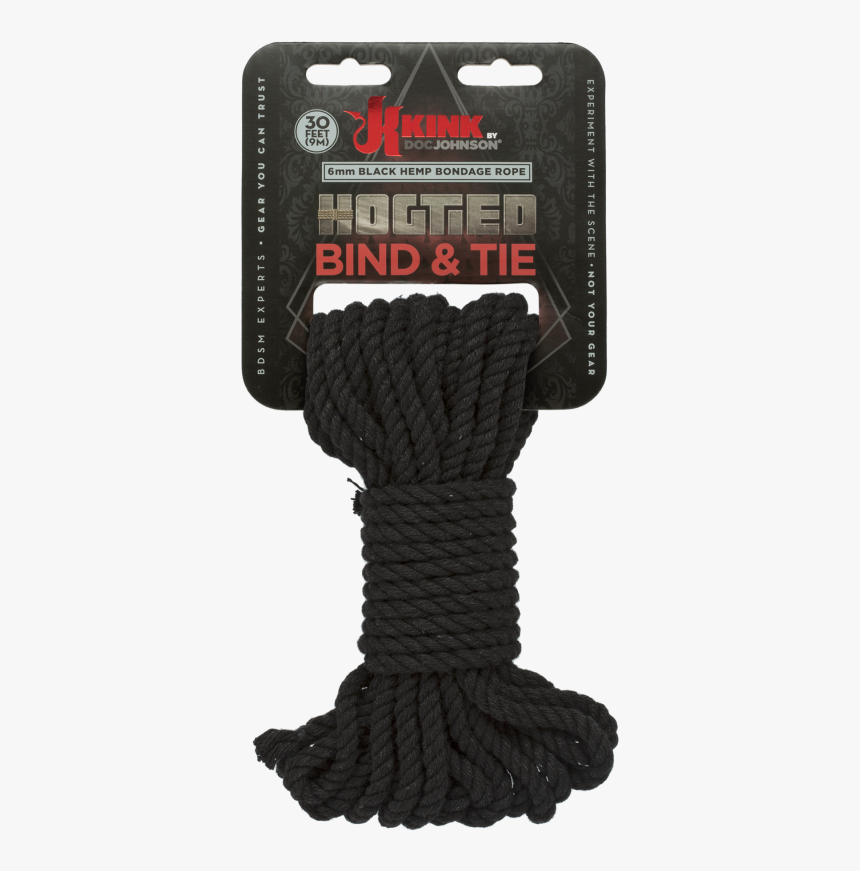 Kink Hogtied Bind & Tie 6mm 9 Metres Black - Bondage, HD Png Download, Free Download