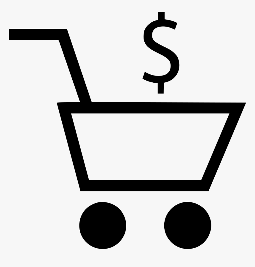 Dollar Clipart Store Dollar - Ícono De Comercio A Blanco Y Negro, HD Png Download, Free Download