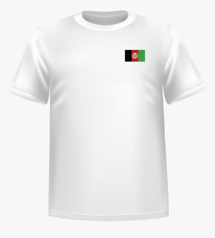 White T Shirt 100% Cotton Atc With Afghanistan Flag - T Shirt Flag Afghanistan, HD Png Download, Free Download
