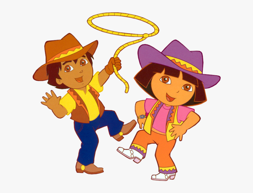 Dora La Exploradora Y Diego Crrvwj - Dora The Explorer Cowboy, HD Png Download, Free Download