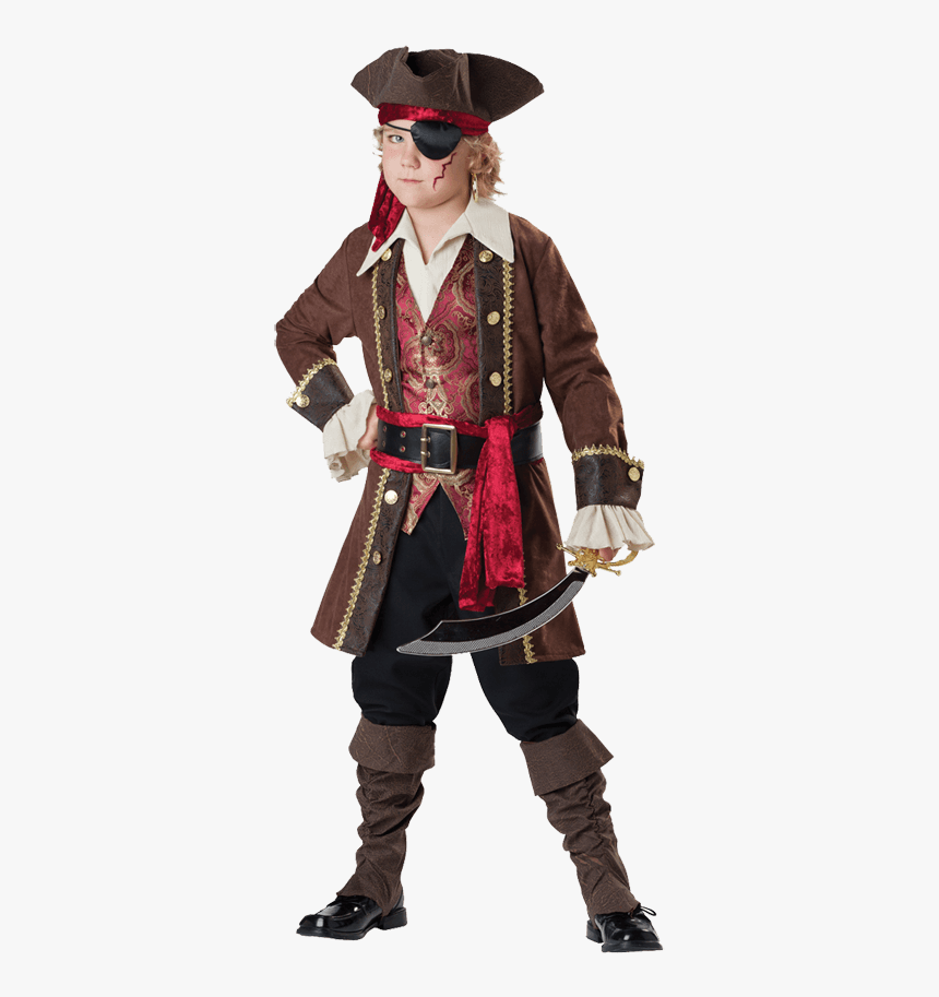 Child Captain Skullduggery Pirate Costume By Incharacter - Costume, HD Png Download, Free Download