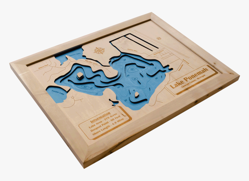 Lake Ponemah 3d Map - Plywood, HD Png Download, Free Download