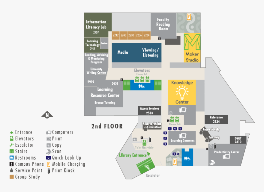 Cal Poly Pomona Learning Resource Center Map, HD Png Download, Free Download