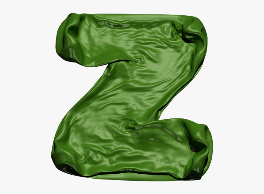 Green Blowup Font Letter Z - Satin, HD Png Download, Free Download