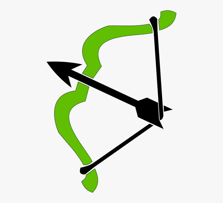 Bow Arrow Shaft - Green Bow And Arrow Png, Transparent Png, Free Download