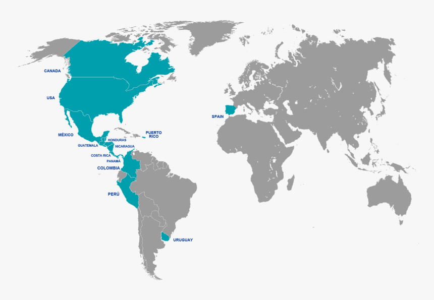 Mapa - Fw - World Map Grey Png, Transparent Png, Free Download