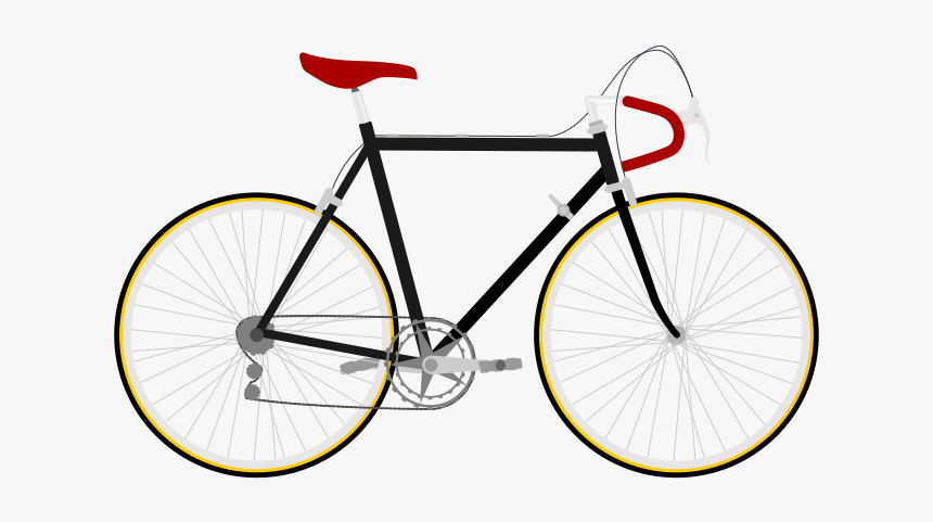 Flat Design Race Bicycle - Fuji Roubaix 1998, HD Png Download, Free Download