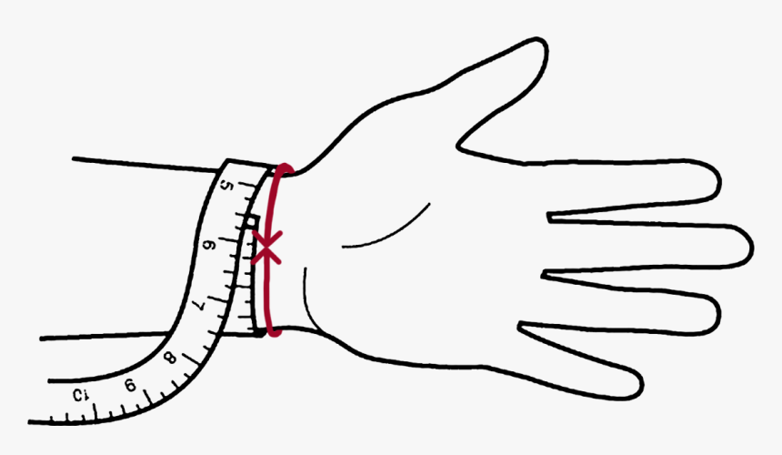 Measuring For Cuffs - Stretch Bracelet Sizing Chart, HD Png Download, Free Download