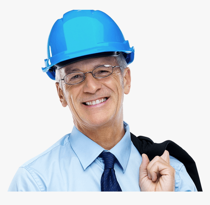 Engineer. Лицо строителя. Инженер в каске. Инженер на белом фоне. Строитель в очках