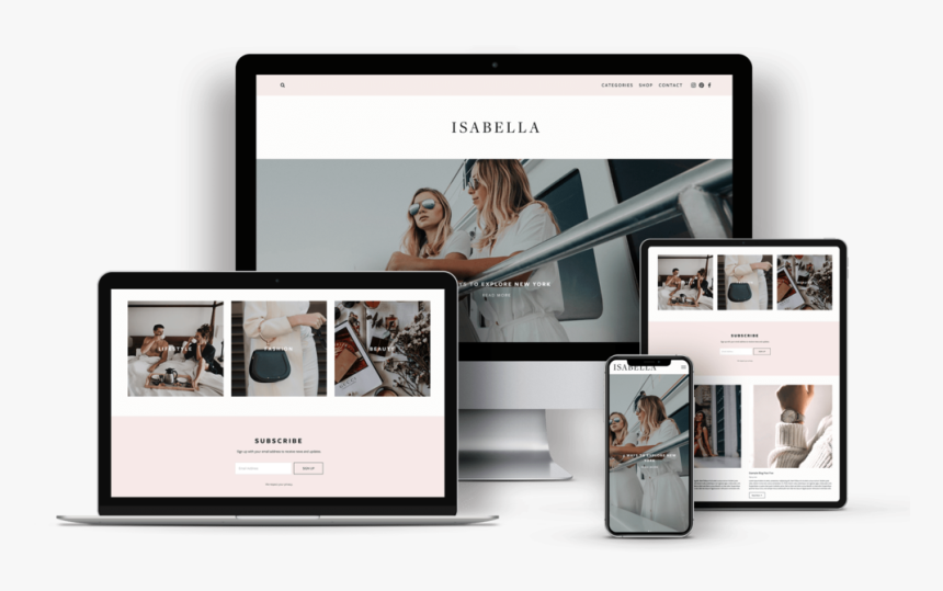 Isabella Squarespace Template - Tablet Computer, HD Png Download, Free Download