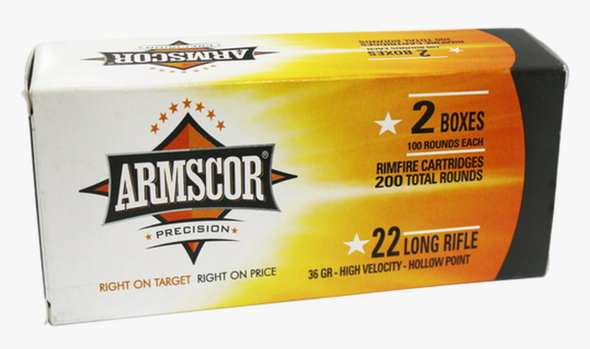 Armscor Rimfire 22lr 36gr, High Velocity Hollow Point,, HD Png Download, Free Download