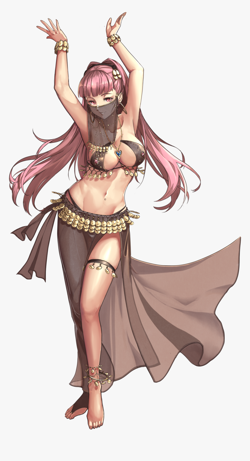 Three Houses Belly Dance Dancer Costume Design Cg Artwork - Fire Emblem Three Houses Hilda Fanart, HD Png Download, Free Download
