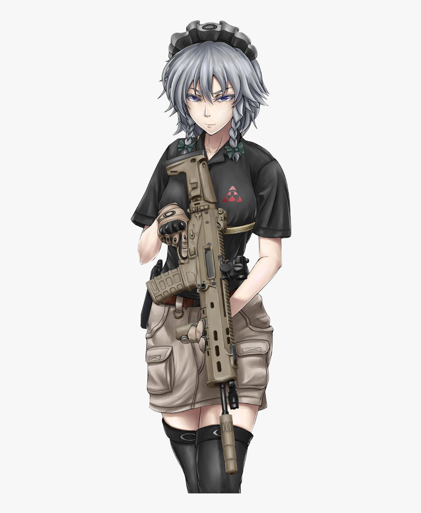 Png-sakuya Izayoi - Assault Rifle, Transparent Png, Free Download