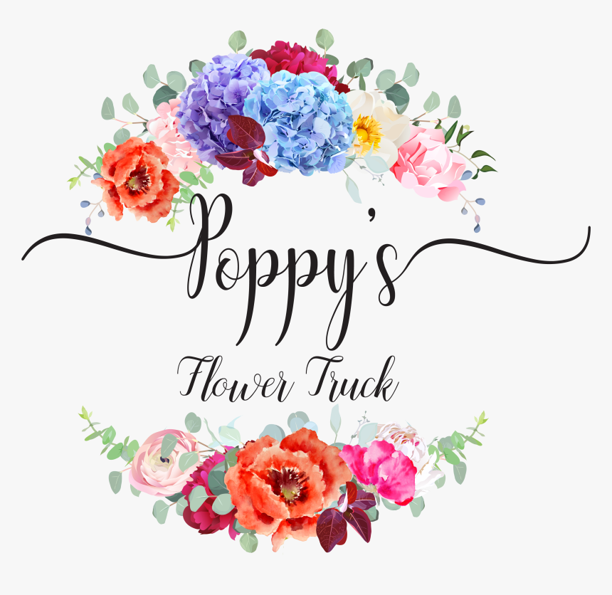 Poppy"s Flower Truck - Watercolor Truck With Flowers, HD Png Download, Free Download