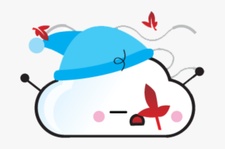 #kawaii #blue #cloud #clouds #face - Kawaii Weather Drawings, HD Png Download, Free Download