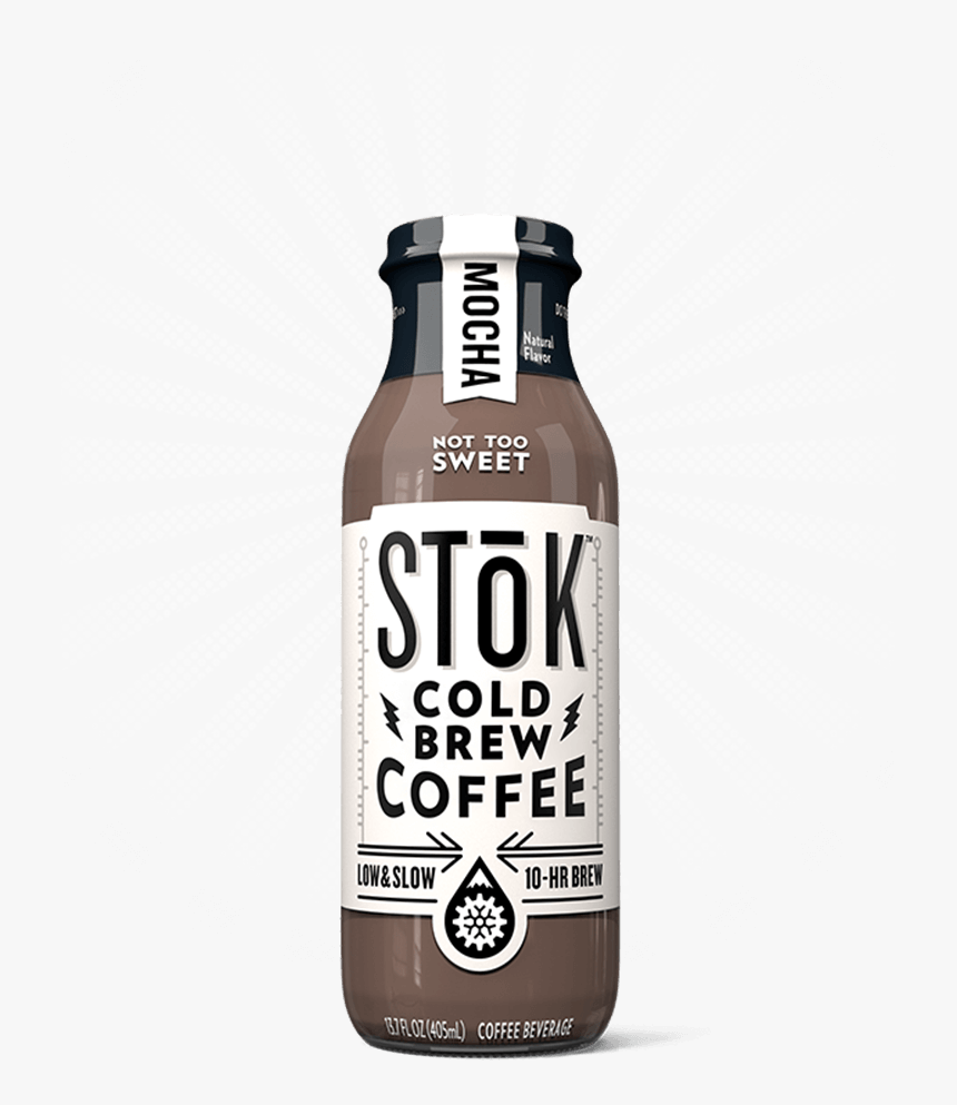 Stōk Mocha Creamed Cold Brew Coffee - Glass Bottle, HD Png Download, Free Download