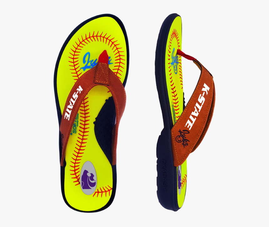 Kansas State Wildcats Softball Flip Flops - College, HD Png Download, Free Download