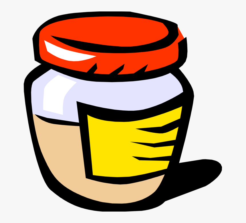 Vector Illustration Of Mustard Condiment Jar - Mustard Jar Clipart, HD Png Download, Free Download