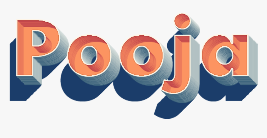 Pooja 3d Letter Png Name - Graphic Design, Transparent Png, Free Download