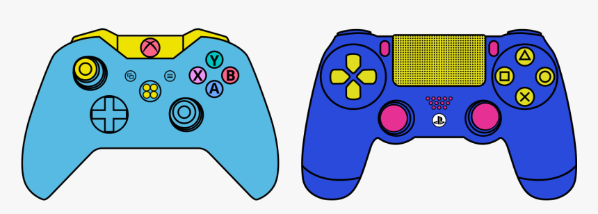 Video Game Clipart Ps4 Remote - Clip Art Games Ps4 Controller, HD Png Download, Free Download