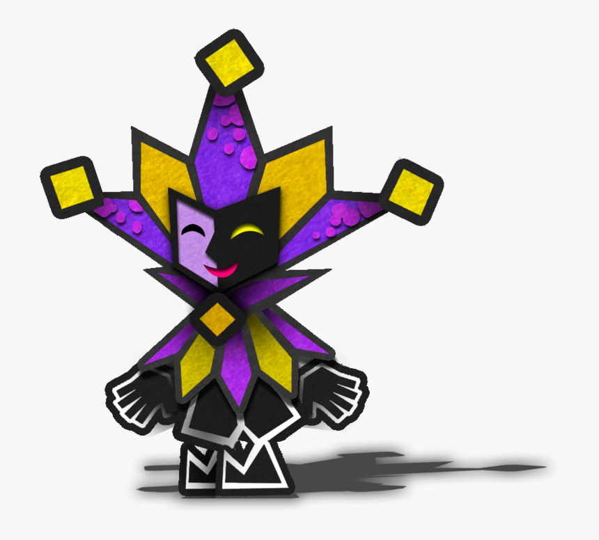 Super Paper Mario) - Dimentio Mask (909x878), Png Download - Paper Mario Series Dimentio, Transparent Png, Free Download