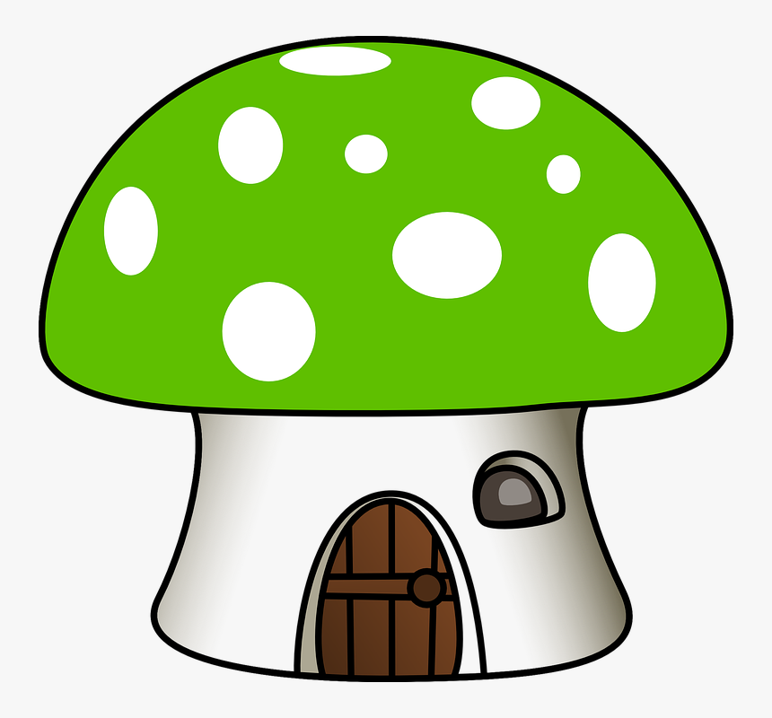 Mushroom Clipart Mushroom House - Cartoon Mushroom Houses, HD Png Download  - kindpng