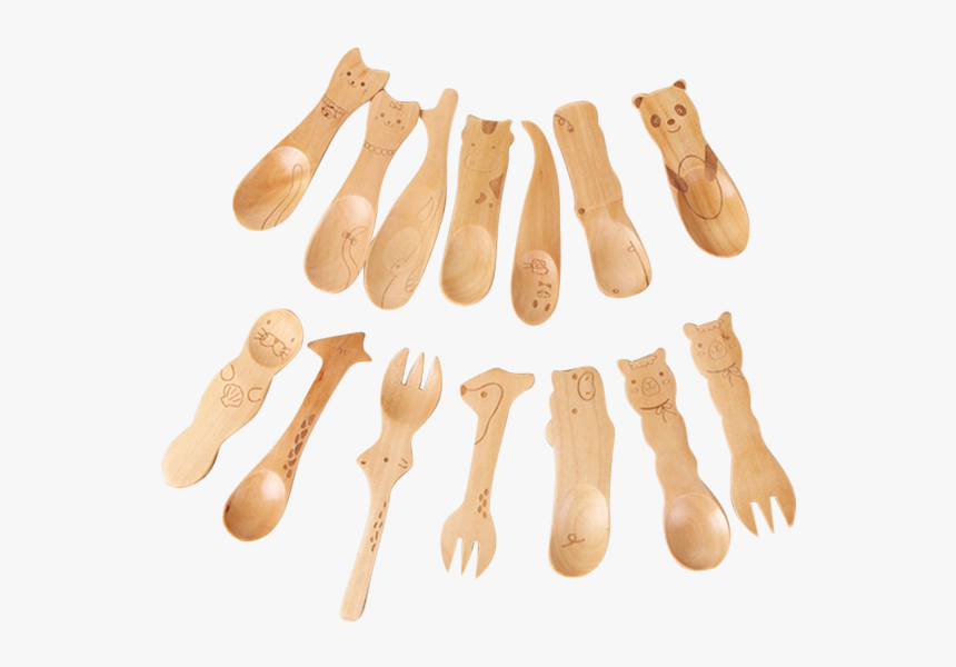 Animals Wooden Spoons - Wood, HD Png Download, Free Download