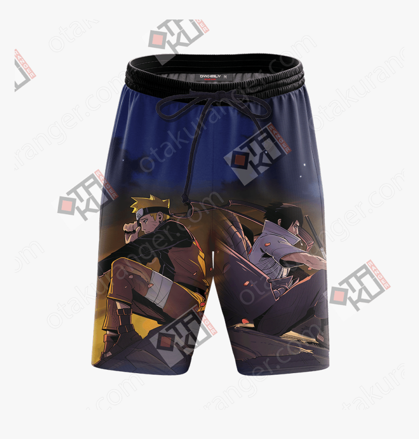 Naruto And Sasuke Beach Shorts - Board Short, HD Png Download, Free Download
