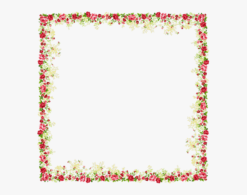 Border Flower Frame Design, HD Png Download, Free Download