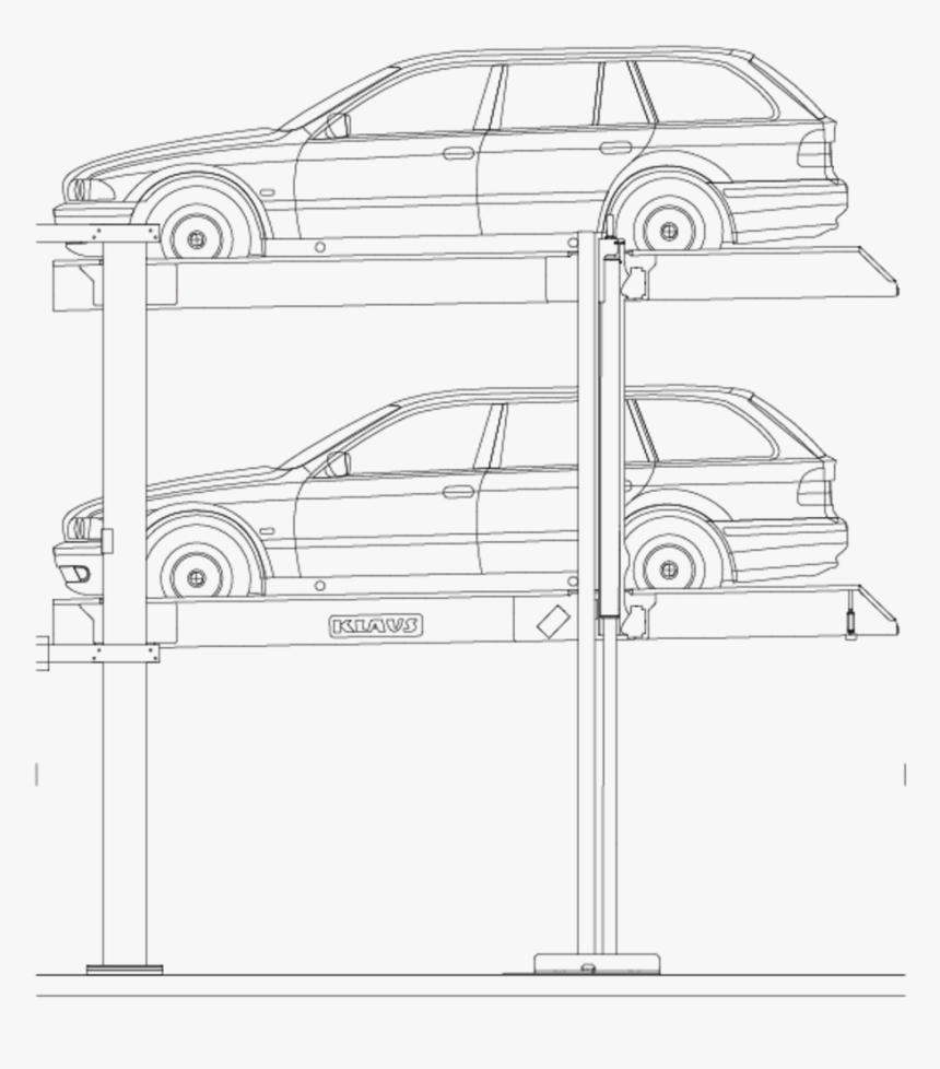 Car Stackers - Stack Parking Cad Block, HD Png Download, Free Download