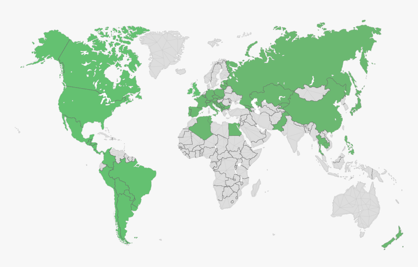 World Map Grey Png, Transparent Png, Free Download