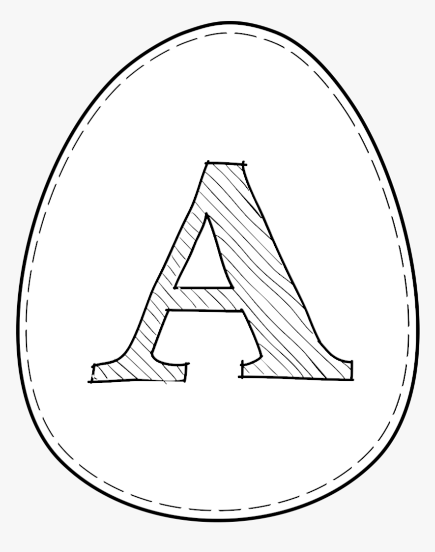 Printable Easter Egg With Letter A On It - Circle, HD Png Download, Free Download