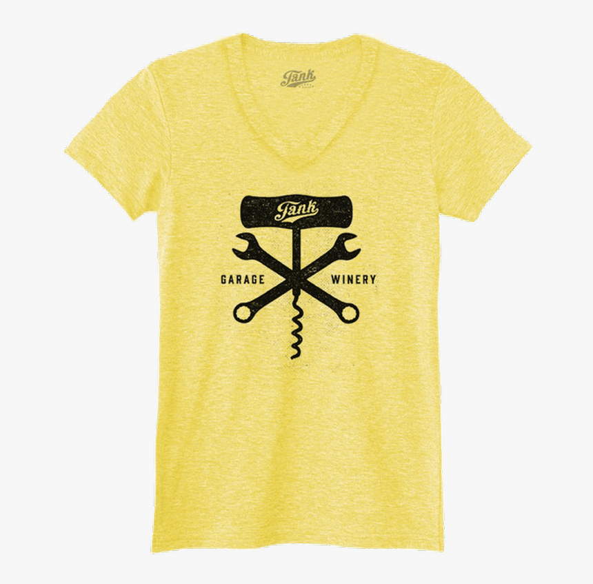 Corkscrew And Wrench Women"s V-neck Yellow - Active Shirt, HD Png Download, Free Download