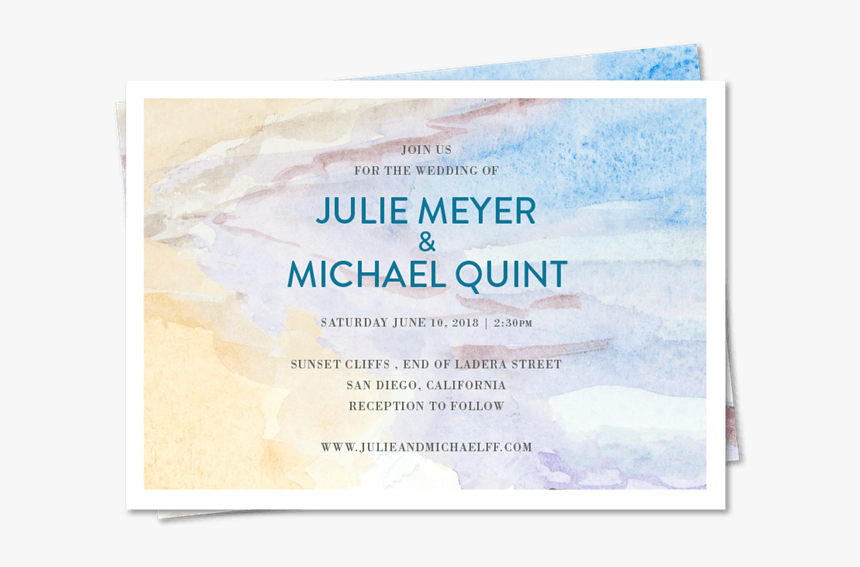 San Diego Beach Wedding Invitations - Poster, HD Png Download, Free Download