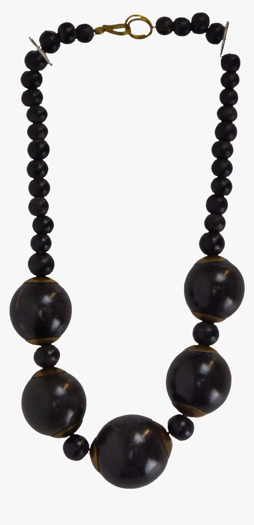 Gold And Black Sphere Short Necklace - Pearl, HD Png Download, Free Download