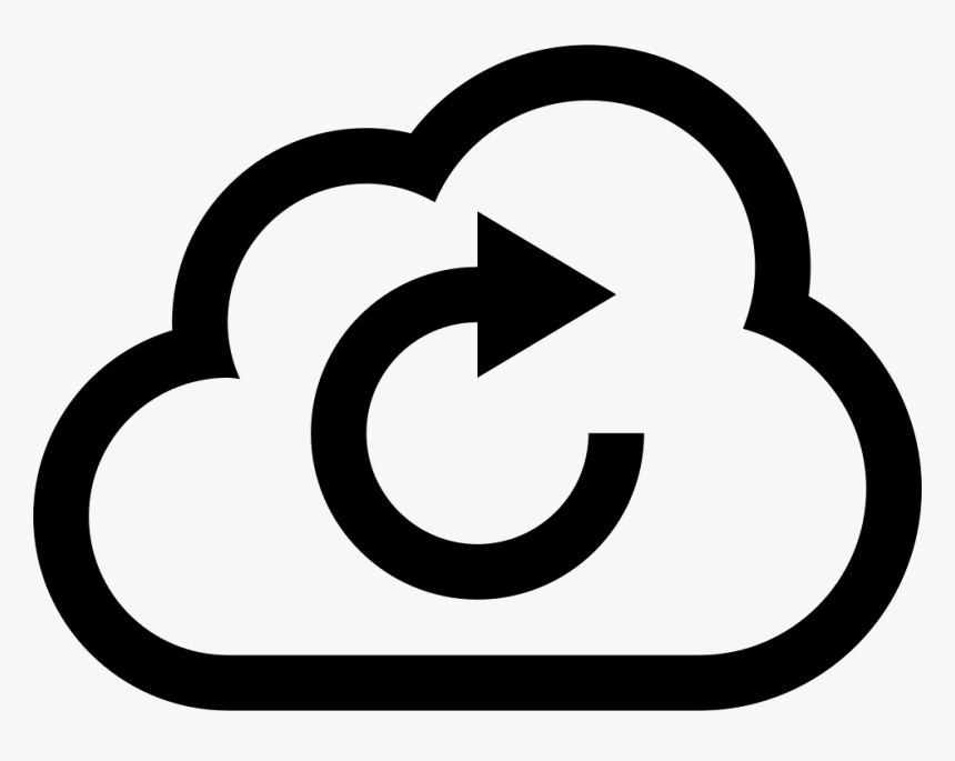 Cloud Refresh Symbol With A Circular Arrow Inside - Cloud Sync Icon White, HD Png Download, Free Download