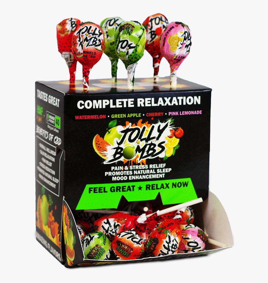 Hemp Bombs Cbd Lollipops Jolly Bombs - Hemp Bomb Lollipops 40mg, HD Png Download, Free Download