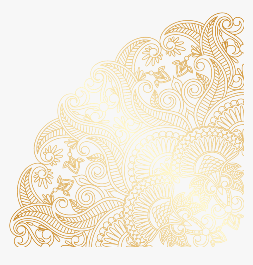 #mandala #swirls #design #pattern #paisley #gold #decor, HD Png Download, Free Download