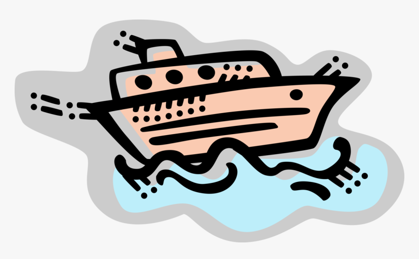 Vector Illustration Of Luxury Motor Yacht Watercraft, HD Png Download, Free Download