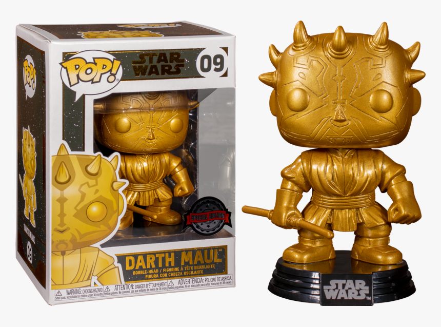 Darth Maul Metallic Gold Pop Vinyl Figure - Lego Star Wars, HD Png Download, Free Download