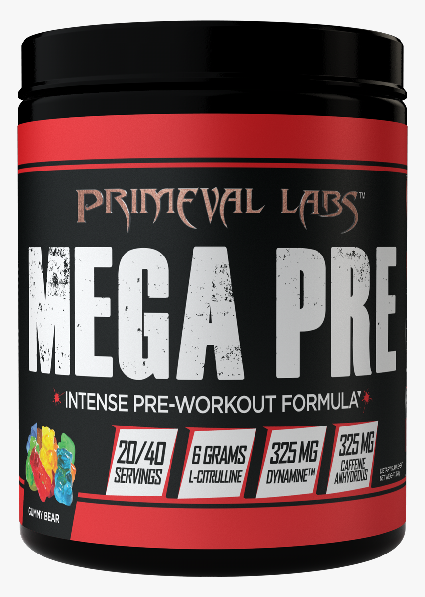 Primeval Labs - Primeval Labs Mega Pre Black, HD Png Download, Free Download