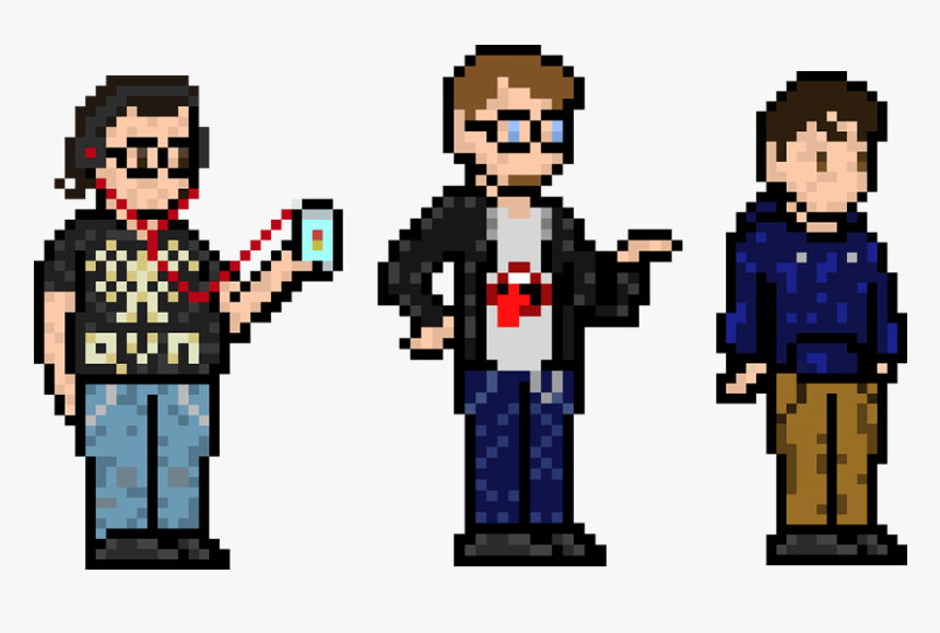 8 Bit Image Of Jacob, Matt, And Sean - Cartoon, HD Png Download, Free Download