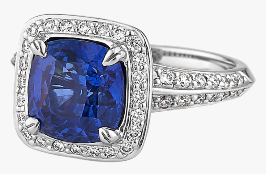 Cushion Sapphire Fashion Ring - Pre-engagement Ring, HD Png Download, Free Download