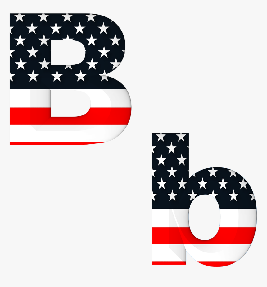 Letter Abc Alphabet Free Photo - Letter B With American Flag Png, Transparent Png, Free Download