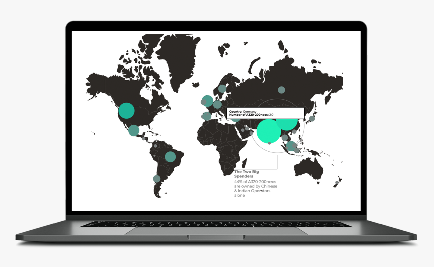 A320neo Hero Image - Social Media By Country 2019, HD Png Download, Free Download