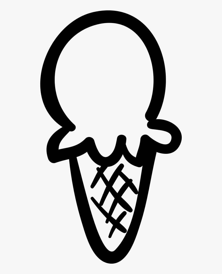 Ice Cream Hand Drawn Cone - Earth, HD Png Download, Free Download