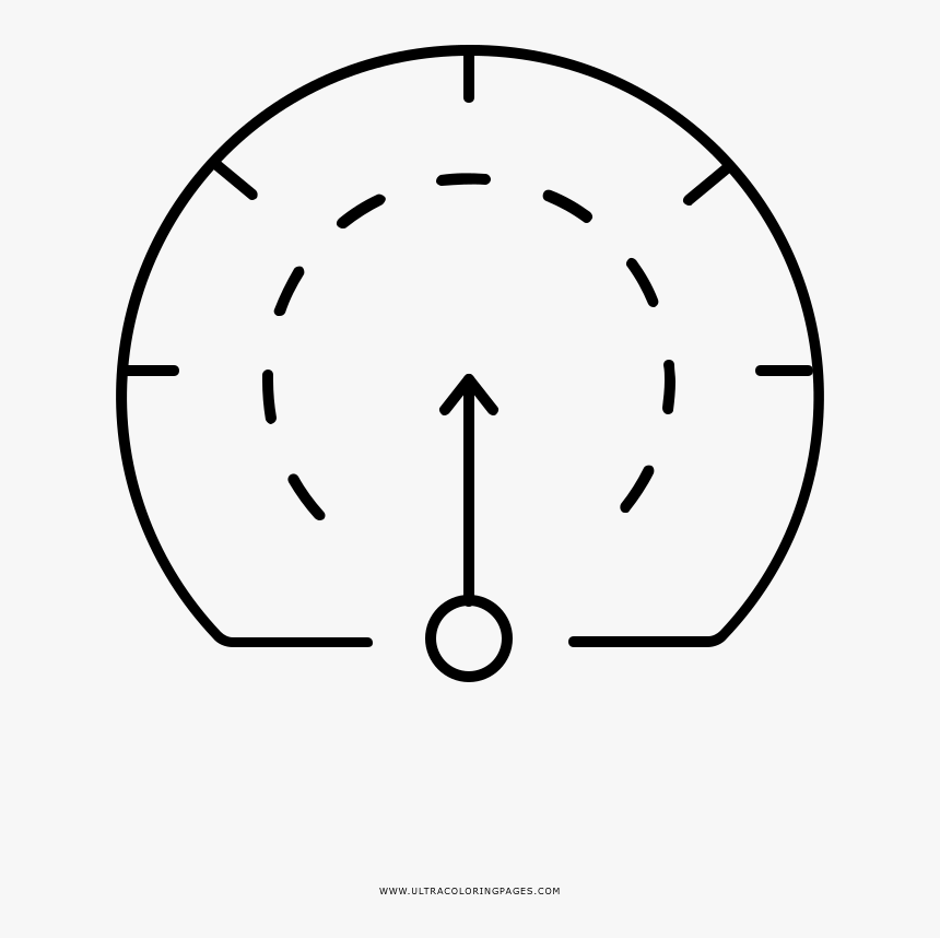 Speedometer Coloring Page - Monogon, HD Png Download, Free Download