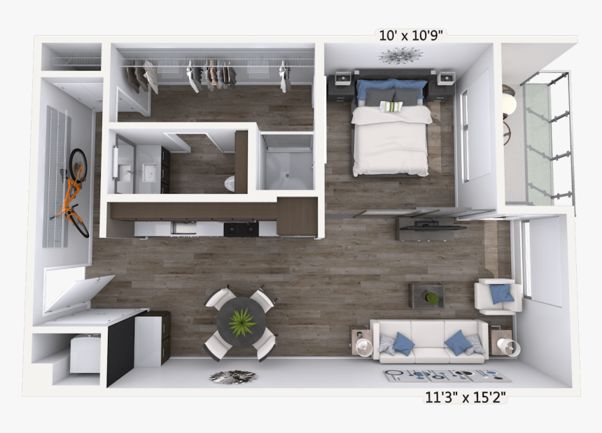 3d Floor Plan Image - 3d Floor Plan Transparent, HD Png Download, Free Download